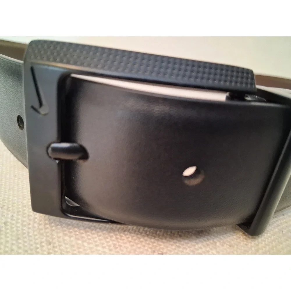 Nike Golf Belt Men Large 38-40 Black Brown Good Synthetic Leather